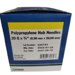 Aguja Desechable - 20G x 3/4 (13 mm) - 100pzas