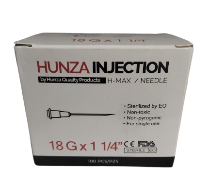 Aguja Desechable - 18Gx1 1/4 (32 mm) - 100pzas